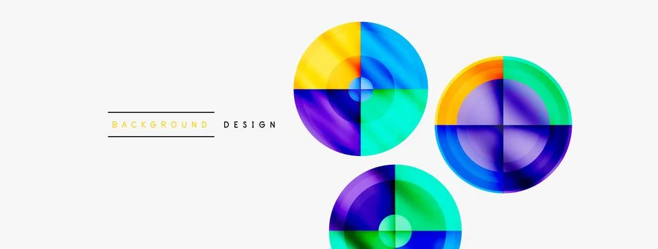 Circle pattern background. Abstract backgrounds bundle for wallpaper, banner Illustrazione stock