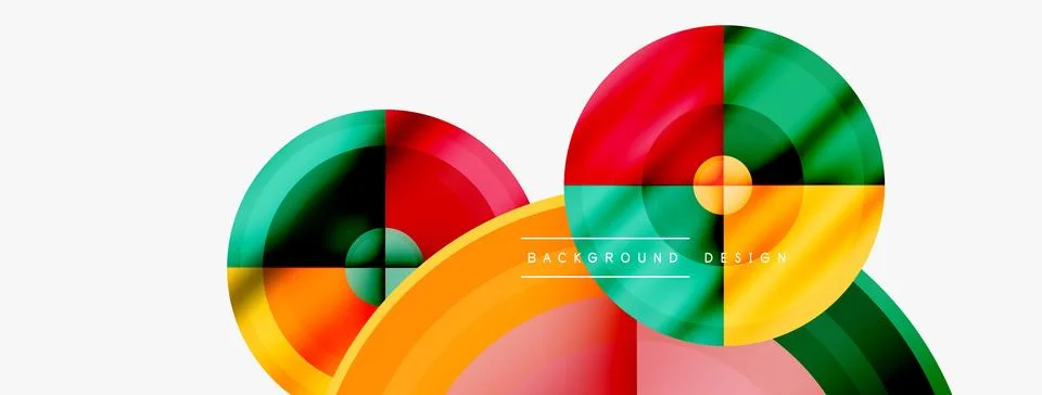 Circle pattern background. Abstract backgrounds bundle for wallpaper, banner Stock Illustration