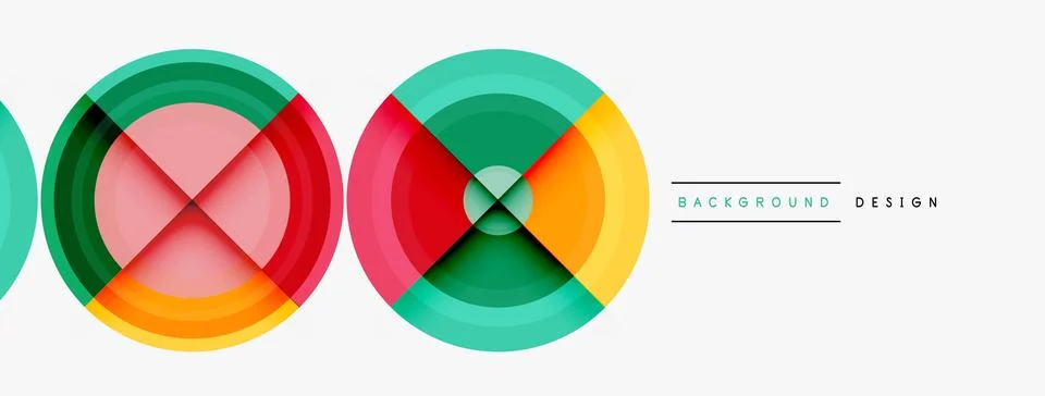 Circle pattern background. Abstract backgrounds bundle for wallpaper, banner Stock Illustration