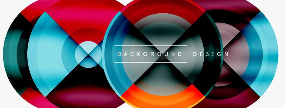 Circle pattern background. Abstract backgrounds bundle for wallpaper, banner Illustrazione stock