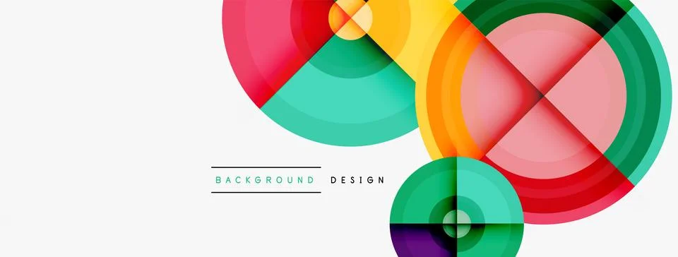 Circle pattern background. Abstract backgrounds bundle for wallpaper, banner Stock Illustration
