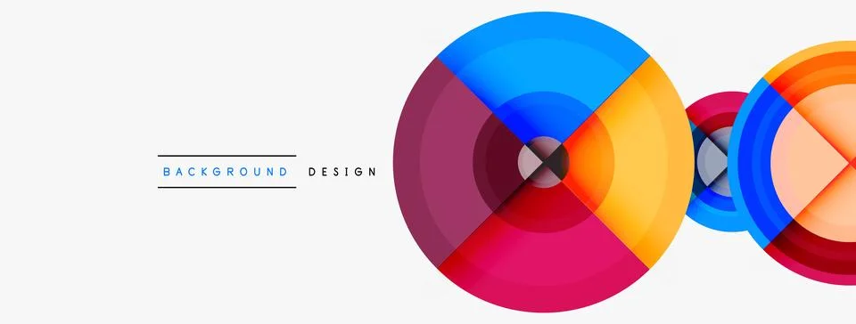 Circle pattern background. Abstract backgrounds bundle for wallpaper, banner Stock Illustration