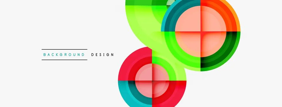 Circle pattern background. Abstract backgrounds bundle for wallpaper, banner Stock Illustration