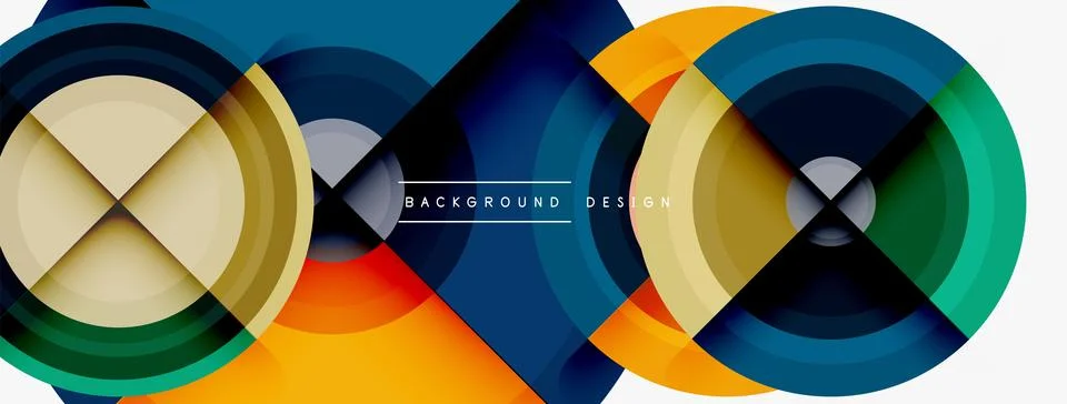 Circle pattern background. Abstract backgrounds bundle for wallpaper, banner Stock Illustration