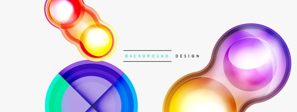 Circle pattern background. Abstract backgrounds bundle for wallpaper, banner Stock Illustration