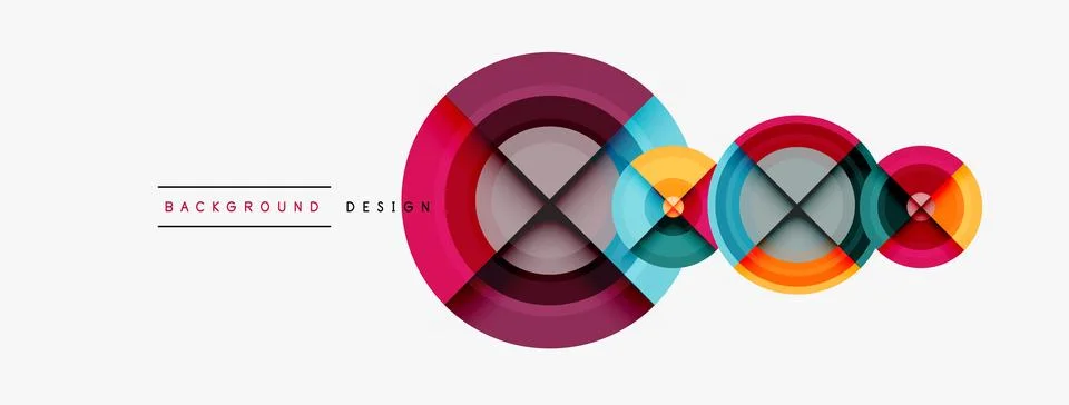 Circle pattern background. Abstract backgrounds bundle for wallpaper, banner Stock Illustration