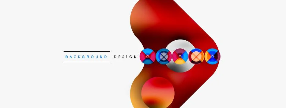 Circle pattern background. Abstract backgrounds bundle for wallpaper, banner Stock Illustration