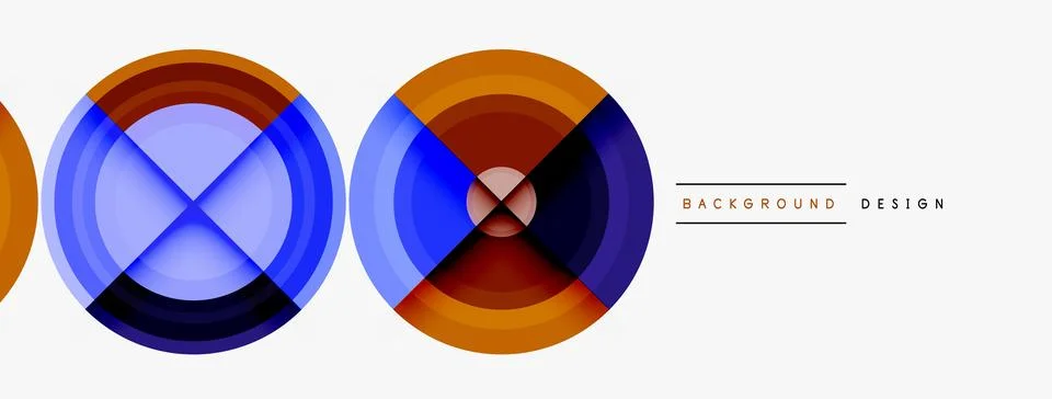 Circle pattern background. Abstract backgrounds bundle for wallpaper, banner Stock Illustration