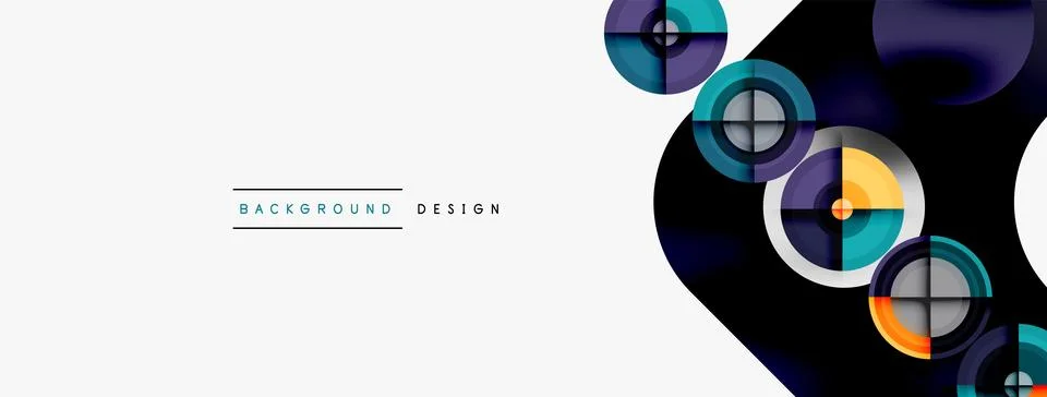 Circle pattern background. Abstract backgrounds bundle for wallpaper, banner Stock Illustration