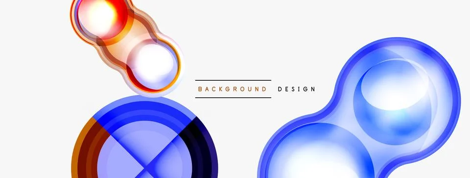 Circle pattern background. Abstract backgrounds bundle for wallpaper, banner Stock Illustration