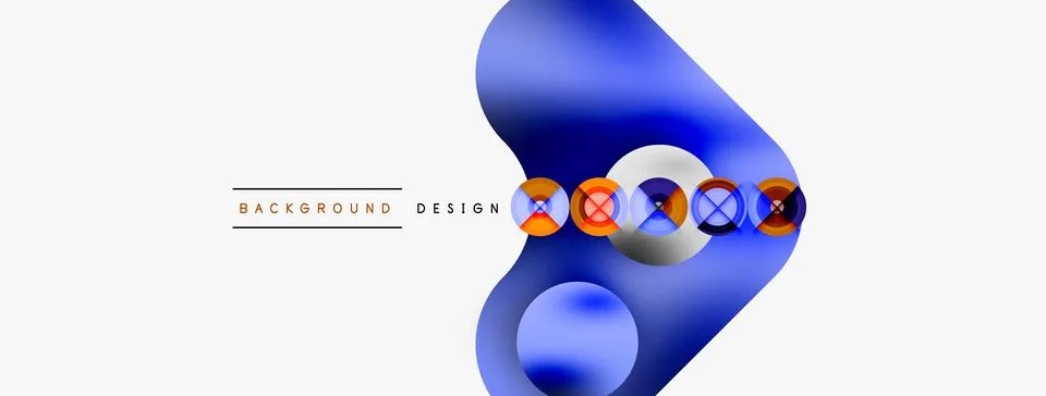 Circle pattern background. Abstract backgrounds bundle for wallpaper, banner Stock Illustration