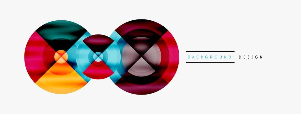 Circle pattern background. Abstract backgrounds bundle for wallpaper, banner Stock Illustration