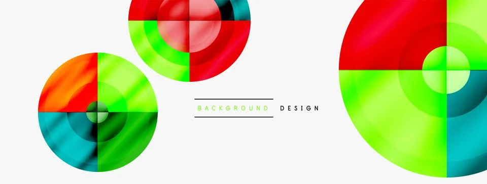 Circle pattern background. Abstract backgrounds bundle for wallpaper, banner Stock Illustration