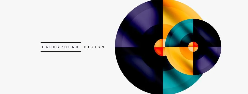 Circle pattern background. Abstract backgrounds bundle for wallpaper, banner Stock Illustration