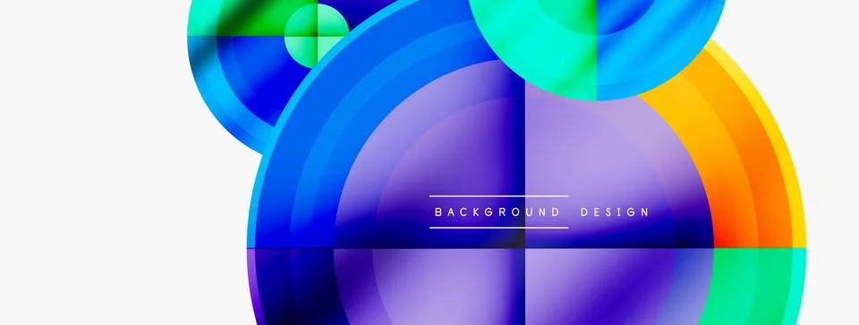 Circle pattern background. Abstract backgrounds bundle for wallpaper, banner Stock Illustration