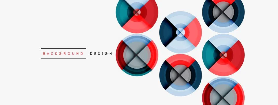 Circle pattern background. Abstract backgrounds bundle for wallpaper, banner Stock Illustration