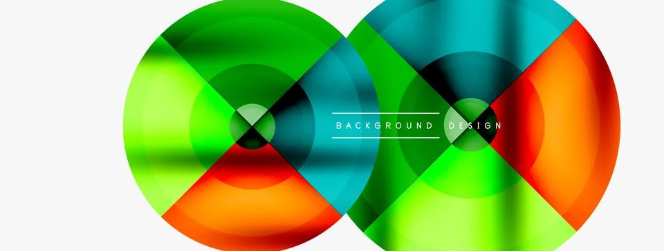Circle pattern background. Abstract backgrounds bundle for wallpaper, banner Stock Illustration