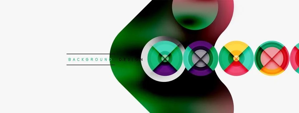 Circle pattern background. Abstract backgrounds bundle for wallpaper, banner Illustrazione stock