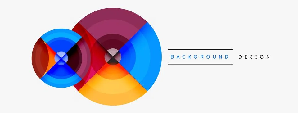 Circle pattern background. Abstract backgrounds bundle for wallpaper, banner Stock Illustration