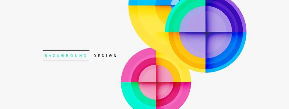 Circle pattern background. Abstract backgrounds bundle for wallpaper, banner Stock Illustration