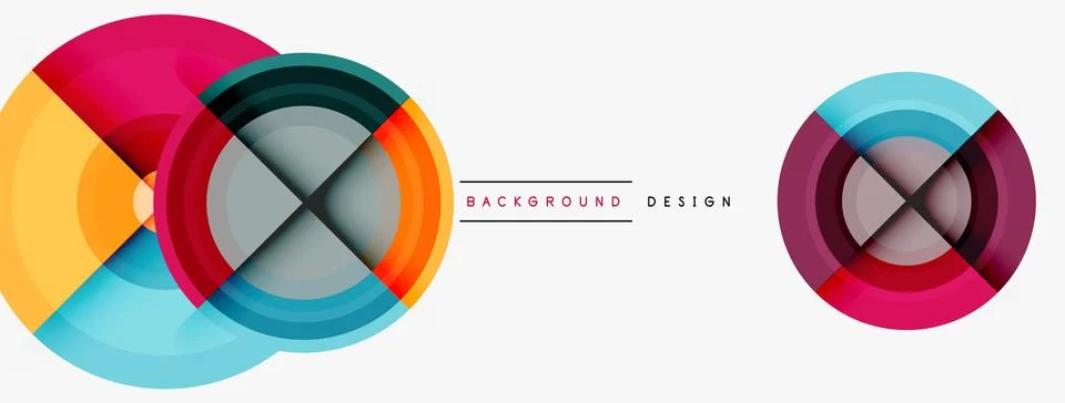 Circle pattern background. Abstract backgrounds bundle for wallpaper, banner Stock Illustration
