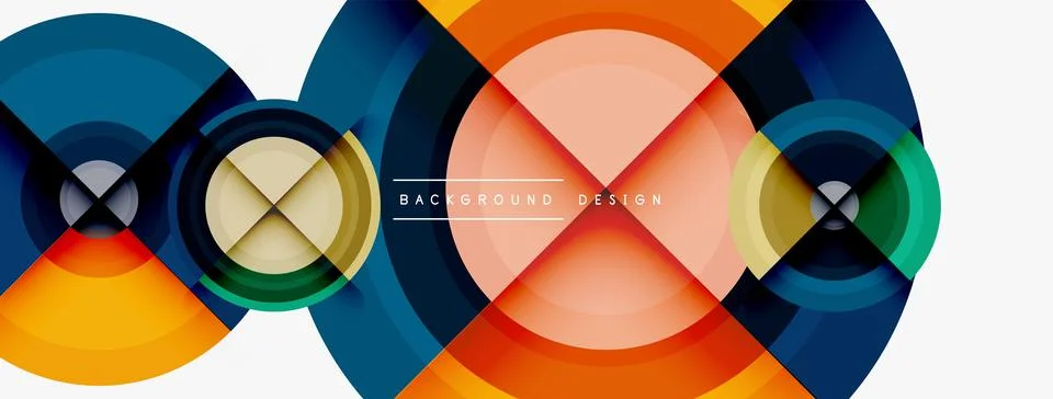 Circle pattern background. Abstract backgrounds bundle for wallpaper, banner Stock Illustration