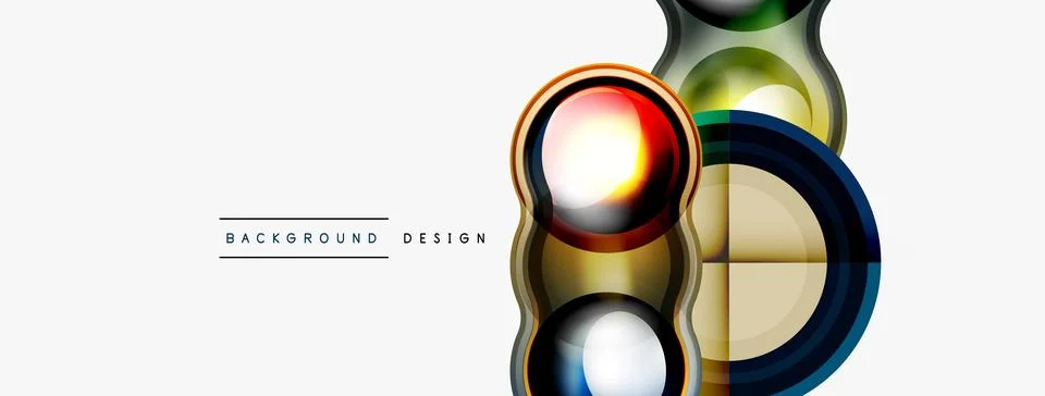 Circle pattern background. Abstract backgrounds bundle for wallpaper, banner Stock Illustration