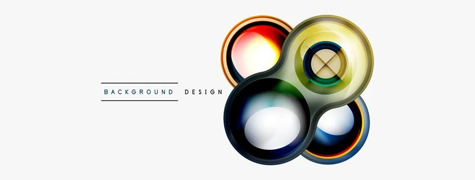 Circle pattern background. Abstract backgrounds bundle for wallpaper, banner Stock Illustration