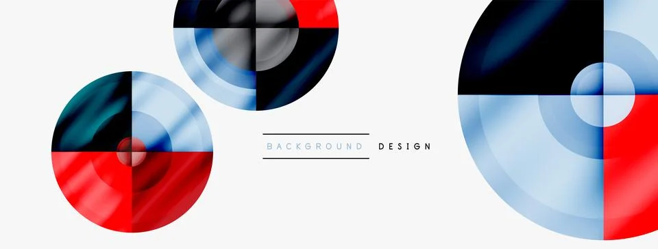Circle pattern background. Abstract backgrounds bundle for wallpaper, banner Stock Illustration