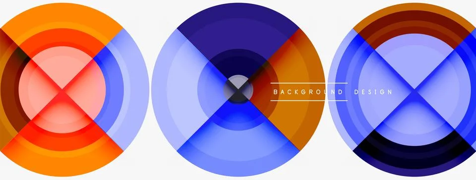 Circle pattern background. Abstract backgrounds bundle for wallpaper, banner Illustrazione stock