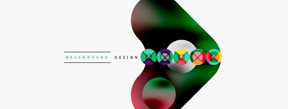 Circle pattern background. Abstract backgrounds bundle for wallpaper, banner Stock Illustration