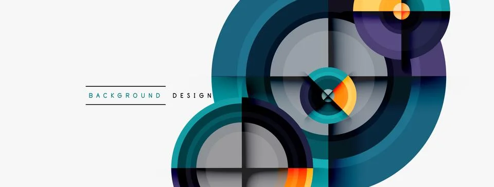 Circle pattern background. Abstract backgrounds bundle for wallpaper, banner Stock Illustration