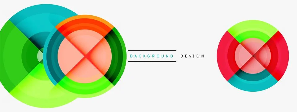 Circle pattern background. Abstract backgrounds bundle for wallpaper, banner Stock Illustration