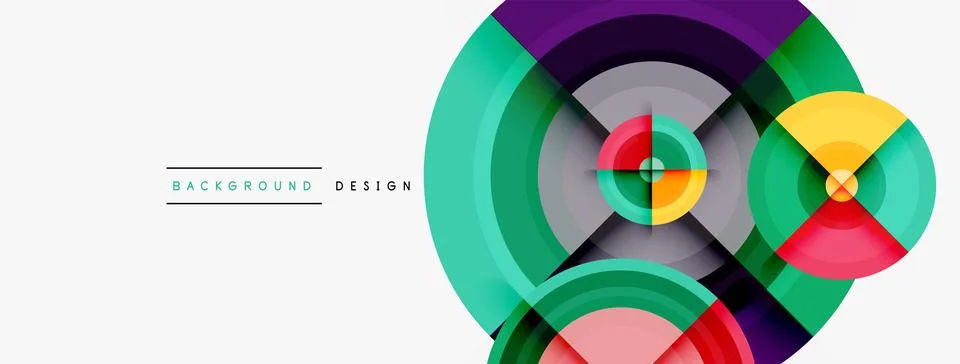 Circle pattern background. Abstract backgrounds bundle for wallpaper, banner Stock Illustration