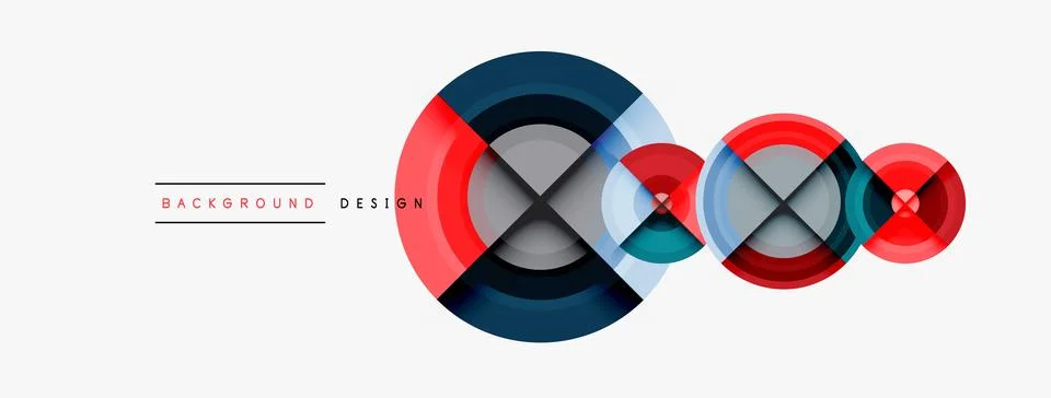 Circle pattern background. Abstract backgrounds bundle for wallpaper, banner Stock Illustration