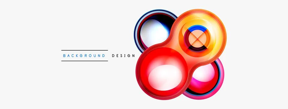 Circle pattern background. Abstract backgrounds bundle for wallpaper, banner Stock Illustration