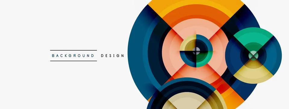 Circle pattern background. Abstract backgrounds bundle for wallpaper, banner Stock Illustration