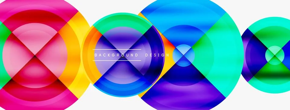 Circle pattern background. Abstract backgrounds bundle for wallpaper, banner Stock Illustration