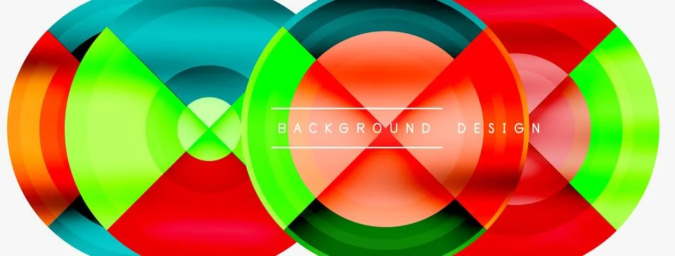 Circle pattern background. Abstract backgrounds bundle for wallpaper, banner Stock Illustration
