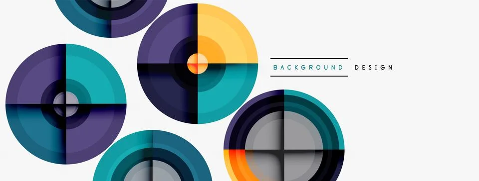 Circle pattern background. Abstract backgrounds bundle for wallpaper, banner Stock Illustration