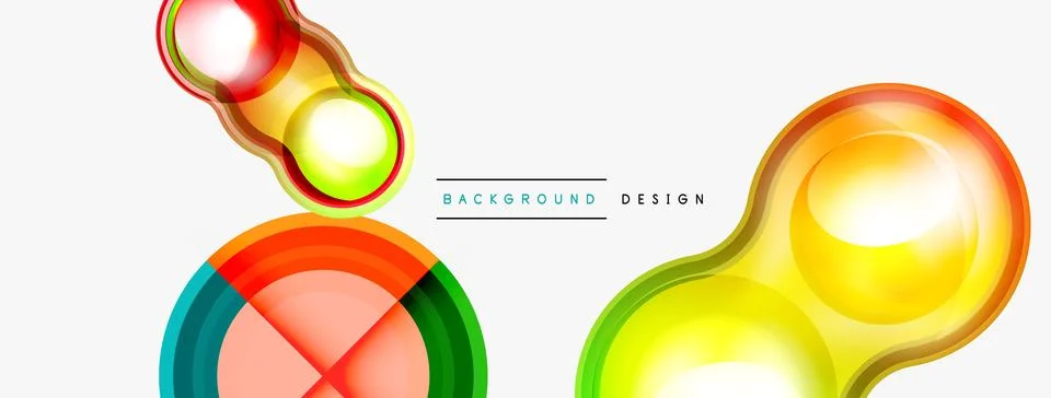 Circle pattern background. Abstract backgrounds bundle for wallpaper, banner Stock Illustration