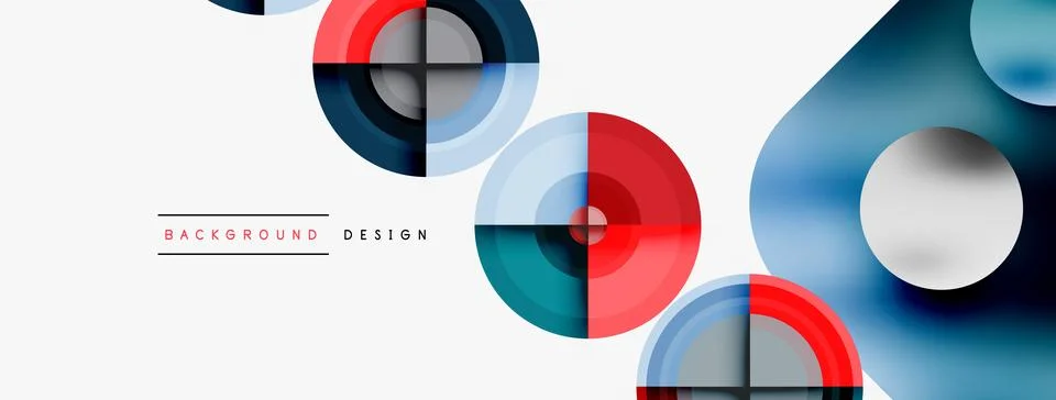 Circle pattern background. Abstract backgrounds bundle for wallpaper, banner Stock Illustration