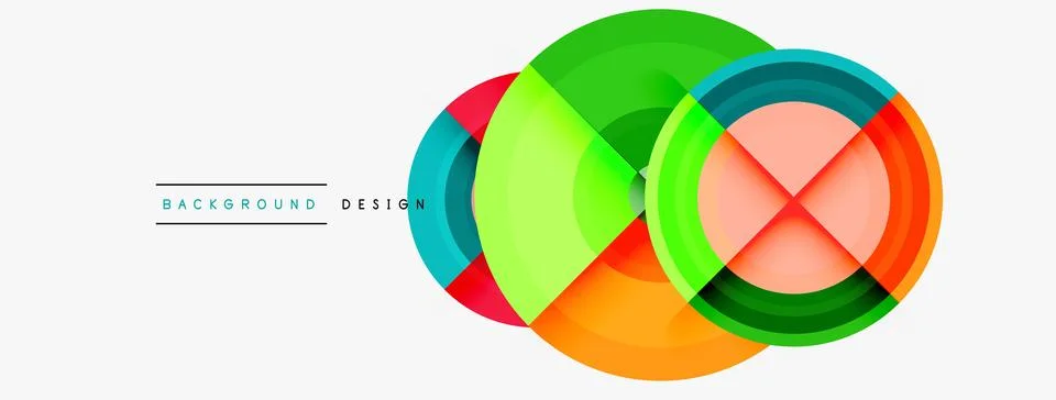 Circle pattern background. Abstract backgrounds bundle for wallpaper, banner Stock Illustration