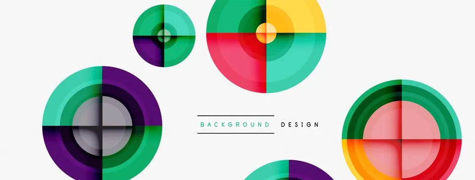 Circle pattern background. Abstract backgrounds bundle for wallpaper, banner Illustrazione stock