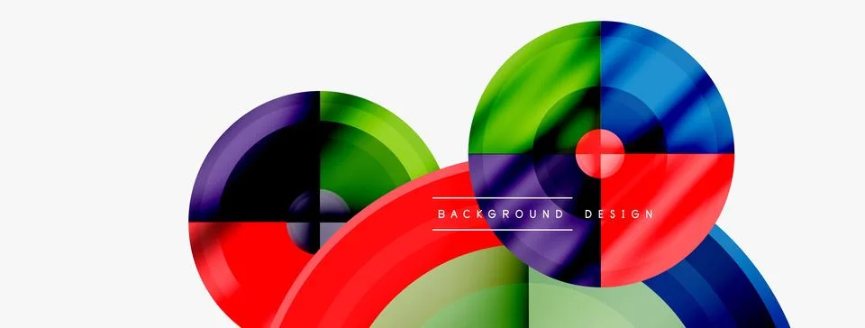 Circle pattern background. Abstract backgrounds bundle for wallpaper, banner Stock Illustration