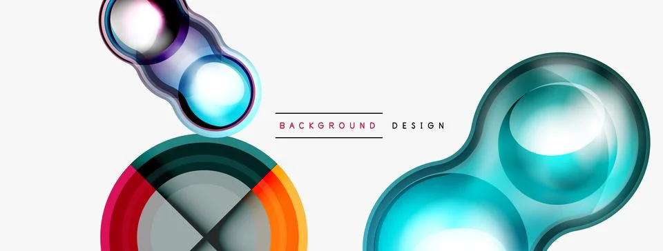 Circle pattern background. Abstract backgrounds bundle for wallpaper, banner Stock Illustration