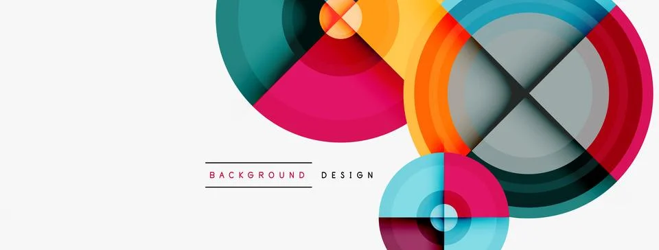 Circle pattern background. Abstract backgrounds bundle for wallpaper, banner Illustrazione stock