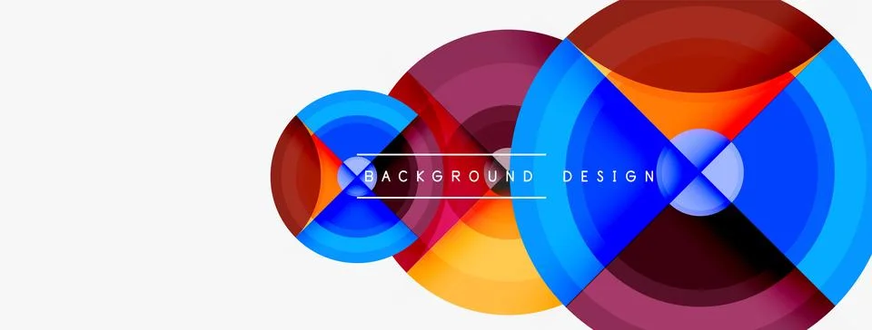 Circle pattern background. Abstract backgrounds bundle for wallpaper, banner Stock Illustration