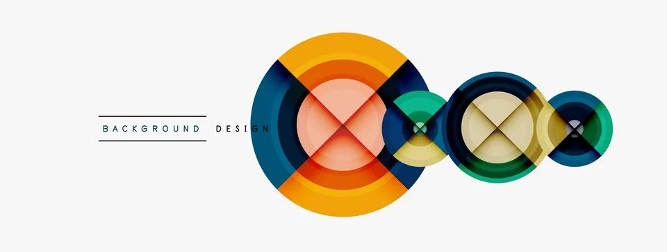 Circle pattern background. Abstract backgrounds bundle for wallpaper, banner Stock Illustration