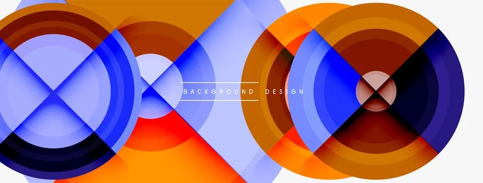 Circle pattern background. Abstract backgrounds bundle for wallpaper, banner Stock Illustration